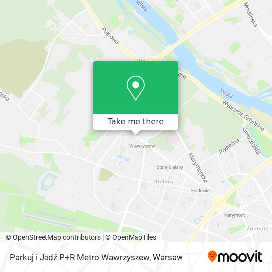 Parkuj i Jedź P+R Metro Wawrzyszew map