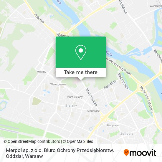 Merpol sp. z o.o. Biuro Ochrony Przedsiębiorstw. Oddział map