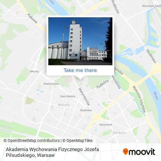 Akademia Wychowania Fizycznego Józefa Piłsudskiego map