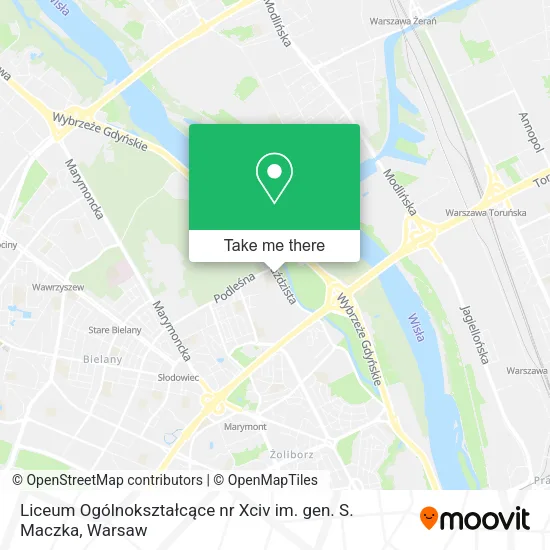 Liceum Ogólnokształcące nr Xciv im. gen. S. Maczka map