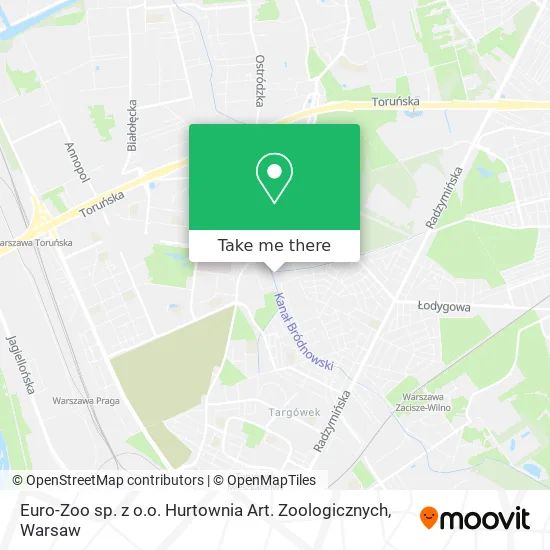 Карта Euro-Zoo sp. z o.o. Hurtownia Art. Zoologicznych