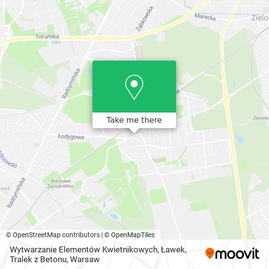 Wytwarzanie Elementów Kwietnikowych, Ławek, Tralek z Betonu map