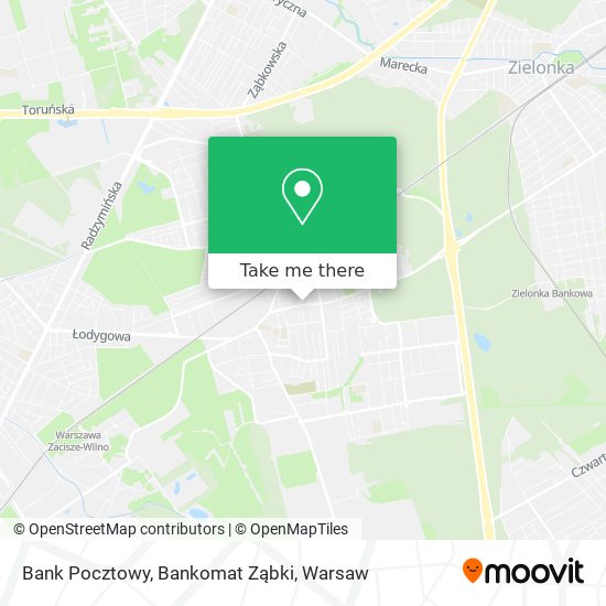 Bank Pocztowy, Bankomat Ząbki map