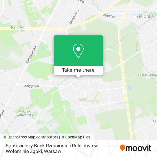 Spółdzielczy Bank Rzemiosła i Rolnictwa w Wołominie Ząbki map