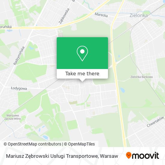 Mariusz Zębrowski Usługi Transportowe map