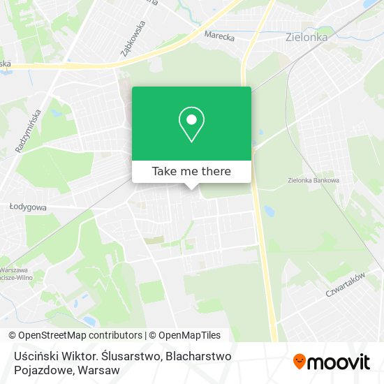 Uściński Wiktor. Ślusarstwo, Blacharstwo Pojazdowe map