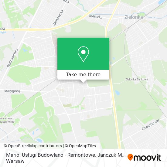 Mario. Usługi Budowlano - Remontowe. Janczuk M. map