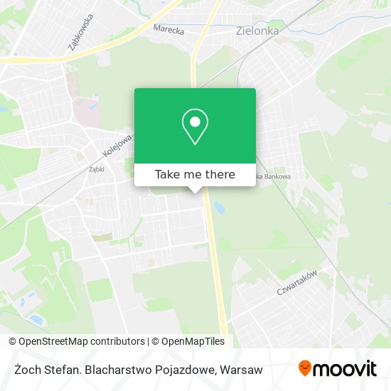 Żoch Stefan. Blacharstwo Pojazdowe map