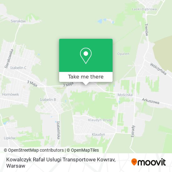 Kowalczyk Rafał Usługi Transportowe Kowrav map