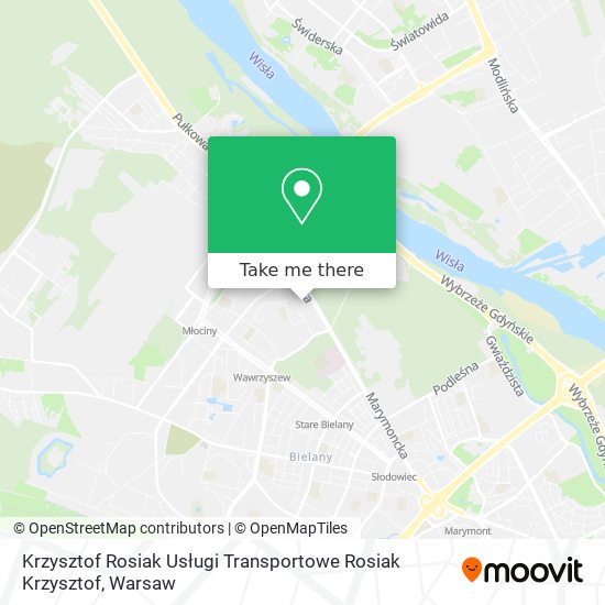 Карта Krzysztof Rosiak Usługi Transportowe Rosiak Krzysztof