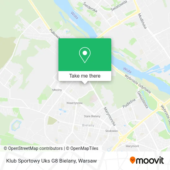 Klub Sportowy Uks G8 Bielany map