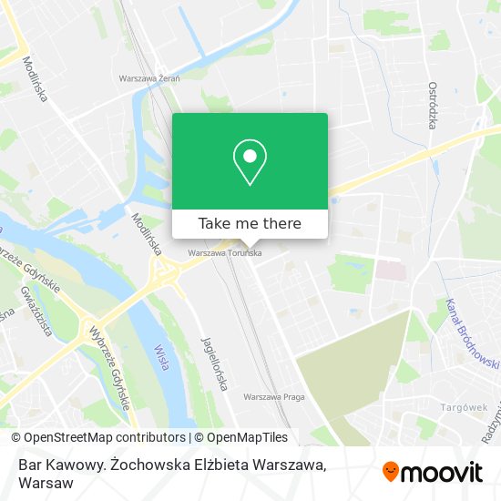 Карта Bar Kawowy. Żochowska Elżbieta Warszawa