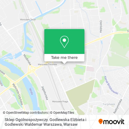 Sklep Ogólnospożywczy. Godlewska Elżbieta i Godlewski Waldemar Warszawa map