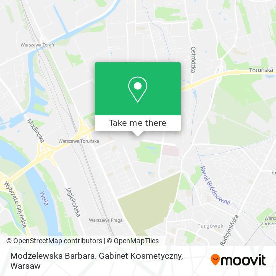 Modzelewska Barbara. Gabinet Kosmetyczny map