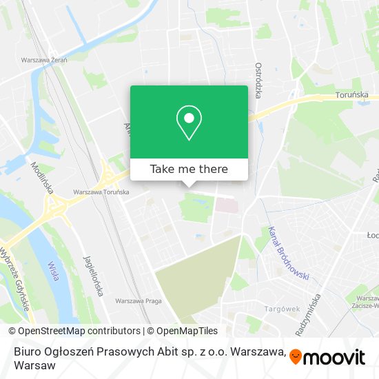 Biuro Ogłoszeń Prasowych Abit sp. z o.o. Warszawa map