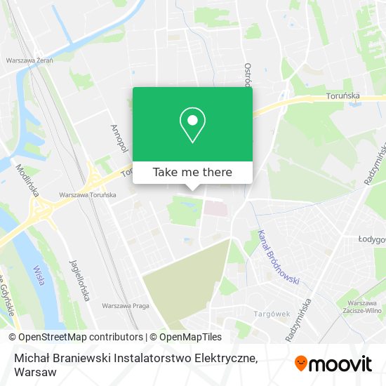 Карта Michał Braniewski Instalatorstwo Elektryczne