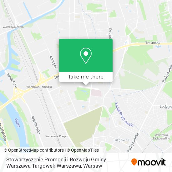 Stowarzyszenie Promocji i Rozwoju Gminy Warszawa Targówek Warszawa map