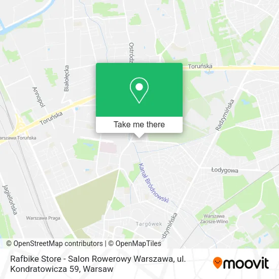 Rafbike Store - Salon Rowerowy Warszawa, ul. Kondratowicza 59 map