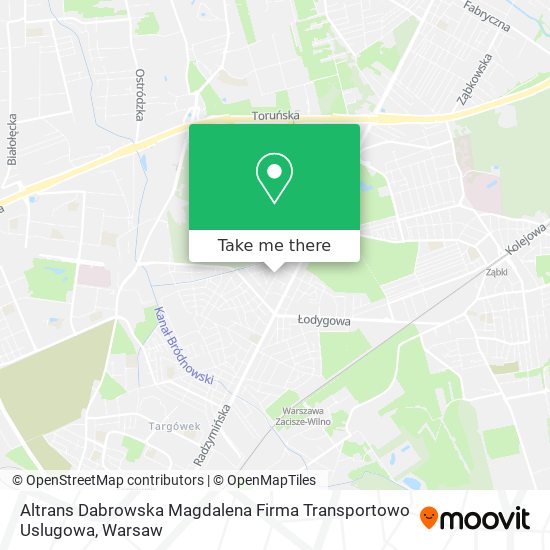 Altrans Dabrowska Magdalena Firma Transportowo Uslugowa map