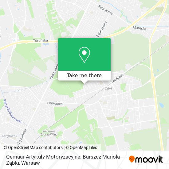 Qemaar Artykuły Motoryzacyjne. Barszcz Mariola Ząbki map