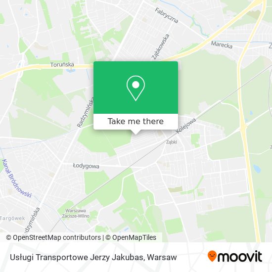 Usługi Transportowe Jerzy Jakubas map