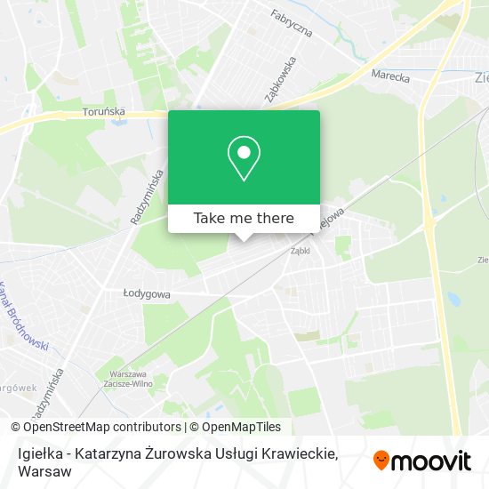 Igiełka - Katarzyna Żurowska Usługi Krawieckie map