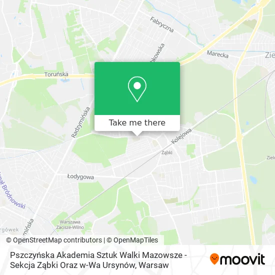 Pszczyńska Akademia Sztuk Walki Mazowsze - Sekcja Ząbki Oraz w-Wa Ursynów map
