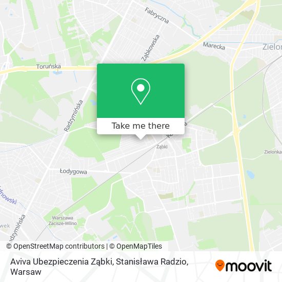 Aviva Ubezpieczenia Ząbki, Stanisława Radzio map