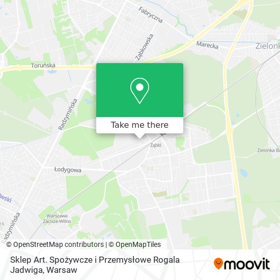 Sklep Art. Spożywcze i Przemysłowe Rogala Jadwiga map