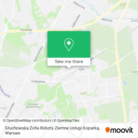 Głuchowska Zofia Roboty Ziemne Usługi Koparką map