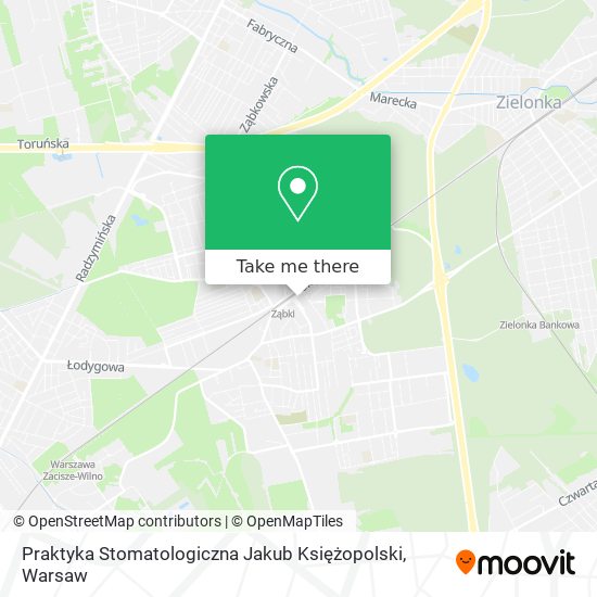 Praktyka Stomatologiczna Jakub Księżopolski map