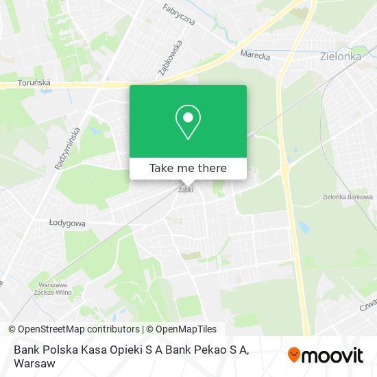 Bank Polska Kasa Opieki S A Bank Pekao S A map