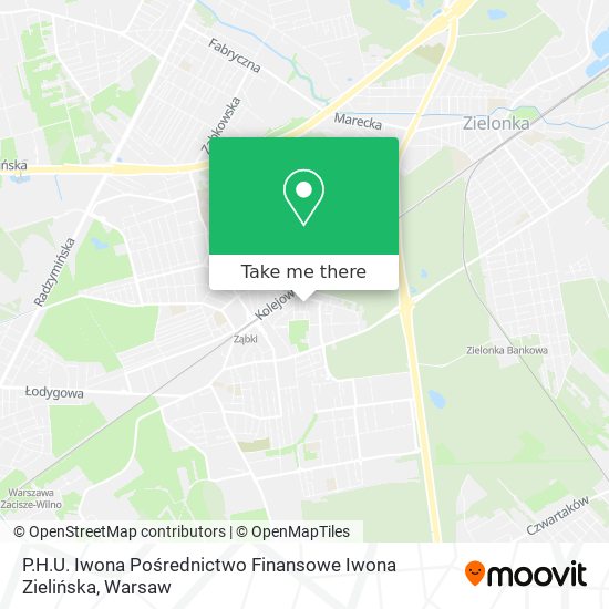 P.H.U. Iwona Pośrednictwo Finansowe Iwona Zielińska map