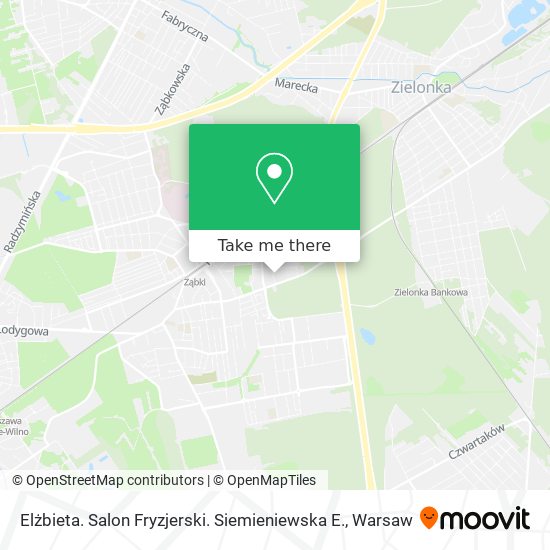 Elżbieta. Salon Fryzjerski. Siemieniewska E. map