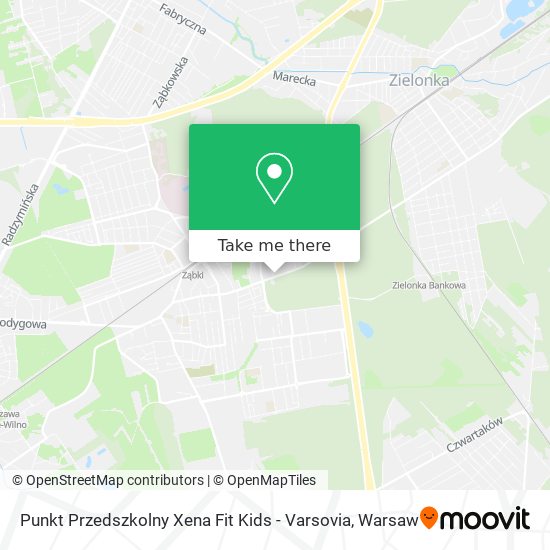 Punkt Przedszkolny Xena Fit Kids - Varsovia map