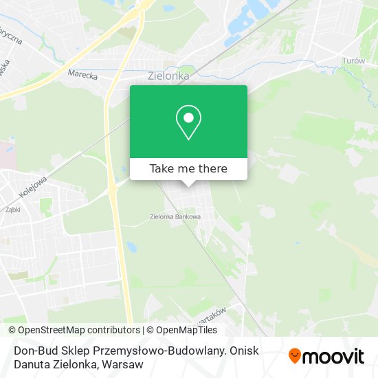 Don-Bud Sklep Przemysłowo-Budowlany. Onisk Danuta Zielonka map