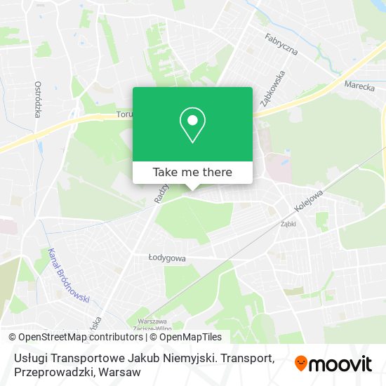 Usługi Transportowe Jakub Niemyjski. Transport, Przeprowadzki map