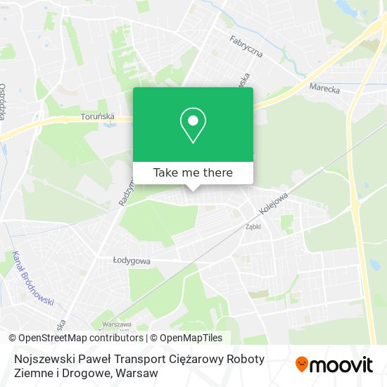 Nojszewski Paweł Transport Ciężarowy Roboty Ziemne i Drogowe map