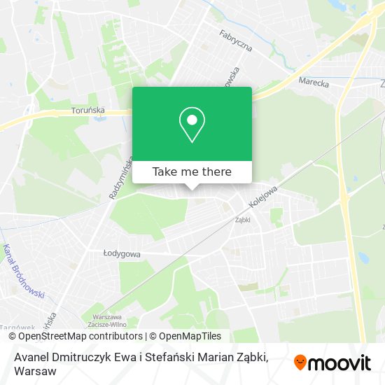 Avanel Dmitruczyk Ewa i Stefański Marian Ząbki map