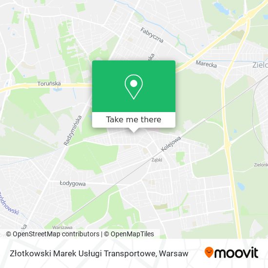 Złotkowski Marek Usługi Transportowe map