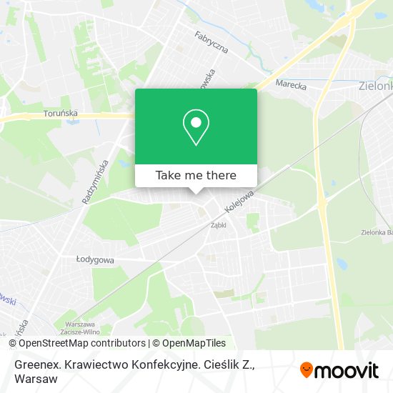 Greenex. Krawiectwo Konfekcyjne. Cieślik Z. map