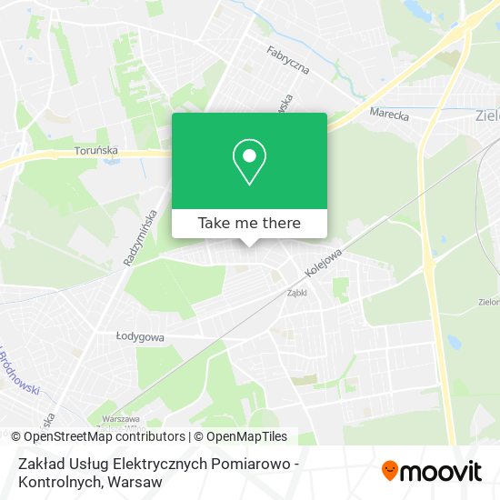 Карта Zakład Usług Elektrycznych Pomiarowo - Kontrolnych