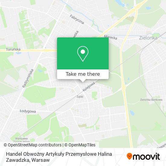 Handel Obwoźny Artykuły Przemysłowe Halina Zawadzka map