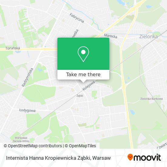 Internista Hanna Kropiewnicka Ząbki map