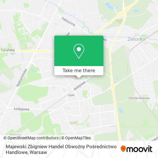 Majewski Zbigniew Handel Obwoźny Pośrednictwo Handlowe map