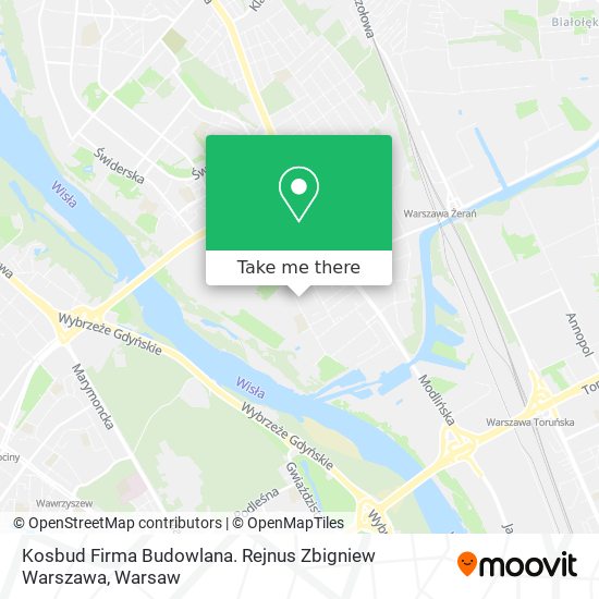 Карта Kosbud Firma Budowlana. Rejnus Zbigniew Warszawa