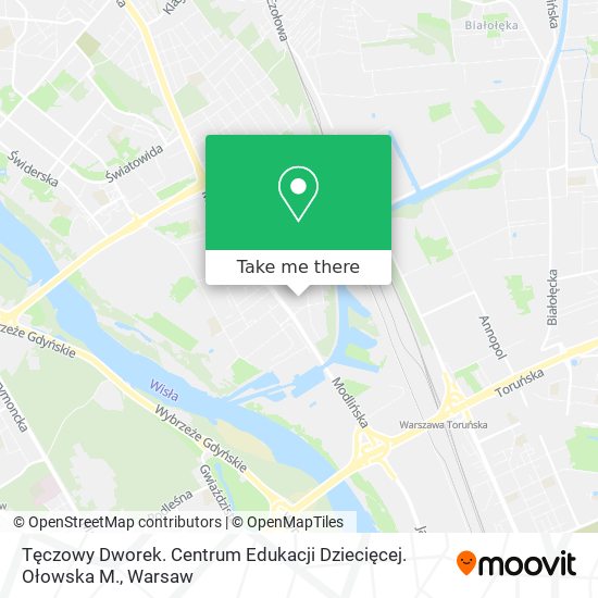 Tęczowy Dworek. Centrum Edukacji Dziecięcej. Ołowska M. map