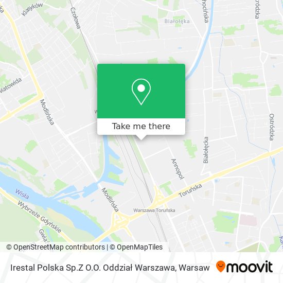 Irestal Polska Sp.Z O.O. Oddział Warszawa map