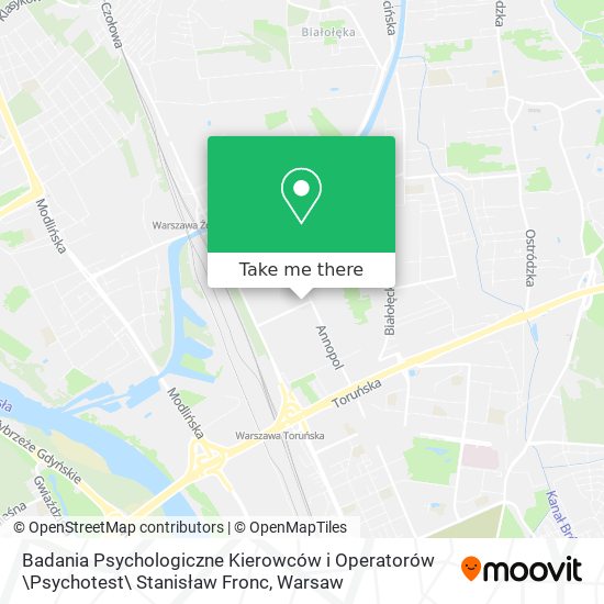 Badania Psychologiczne Kierowców i Operatorów \Psychotest\ Stanisław Fronc map