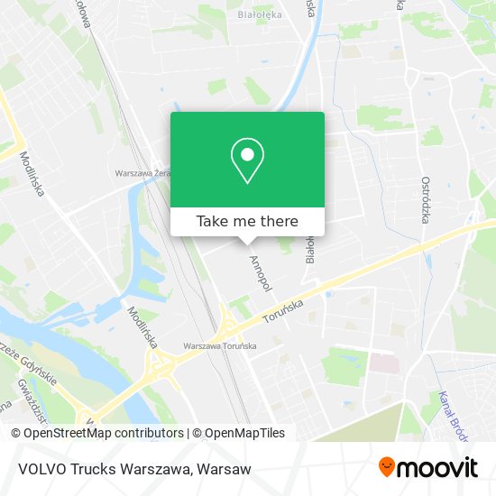 VOLVO Trucks Warszawa map